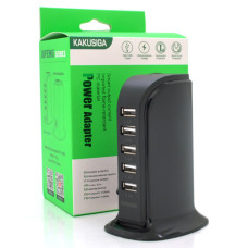 Зарядний пристрій iKAKU KSC-741 Desktop 5xUSB 5V 2.4A 12W Black (KSC-741-B)