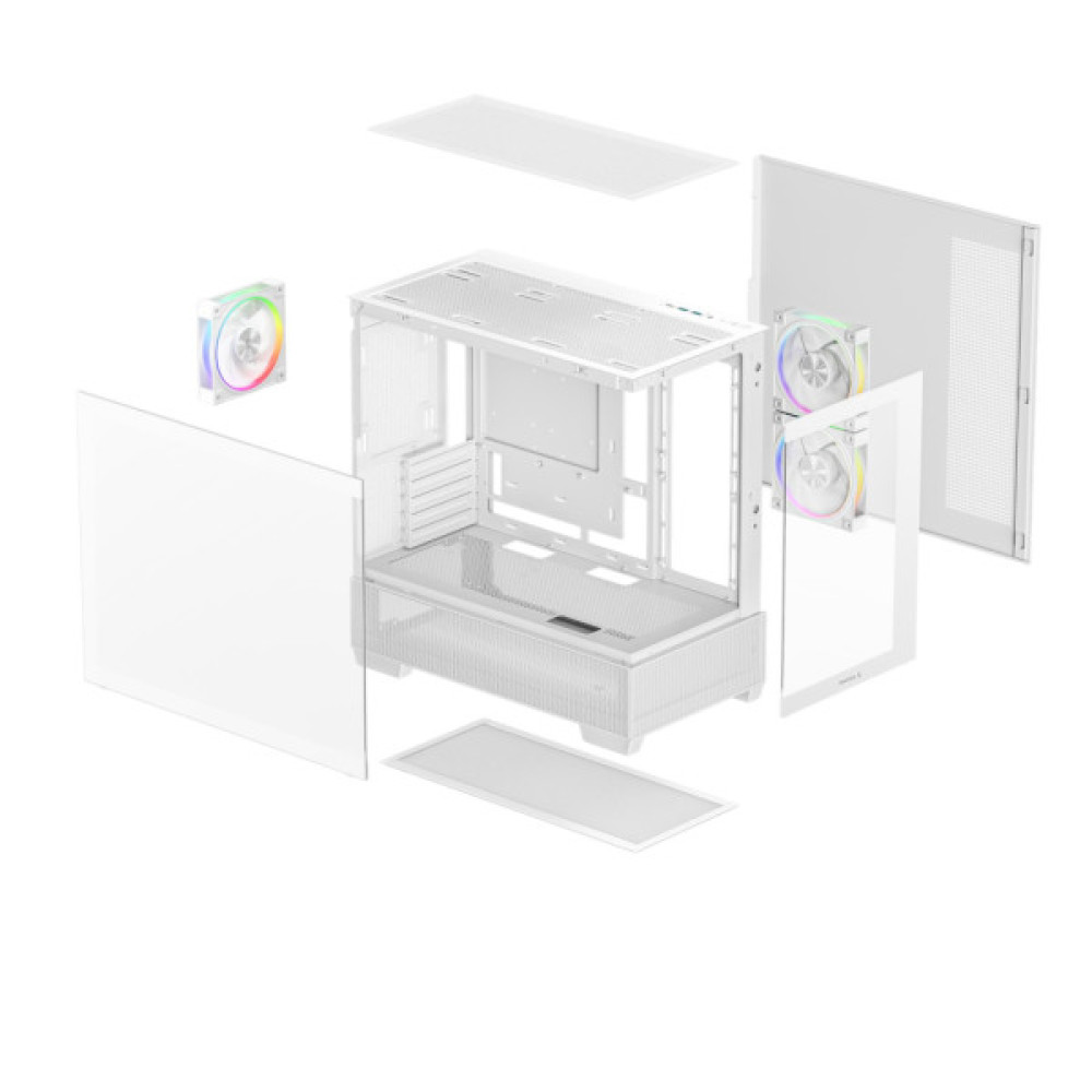 Корпус для ПК Deepcool CG380 3F White (R-CG380-WHAGM3-G)