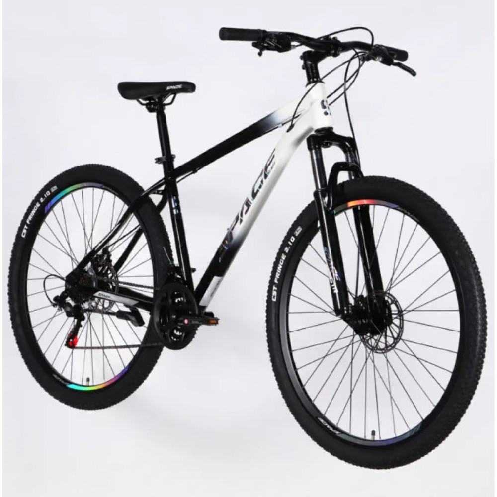 Велосипед Space 27.5" MARS DD FR рама-17" ST 2026 чорний з білим (OPS-SP-27.5-070)