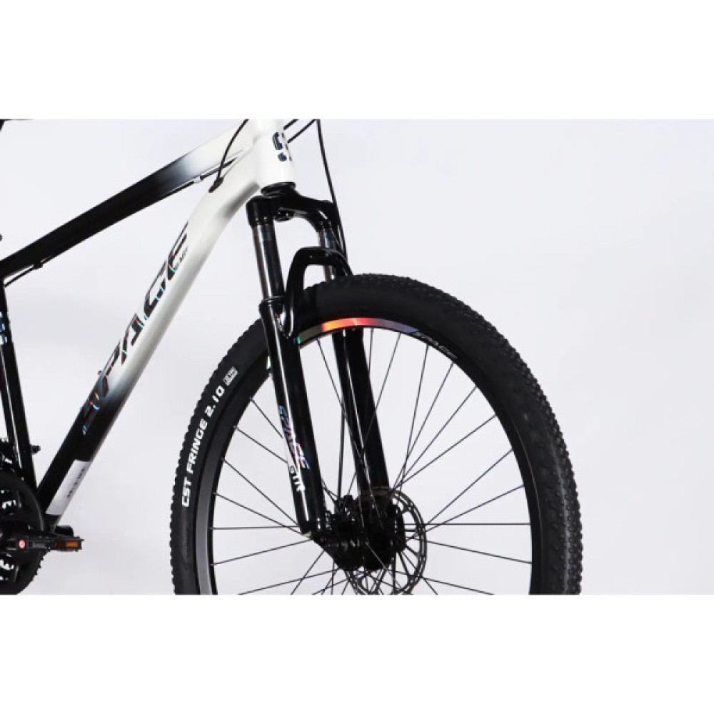 Велосипед Space 27.5" MARS DD FR рама-17" ST 2026 чорний з білим (OPS-SP-27.5-070)