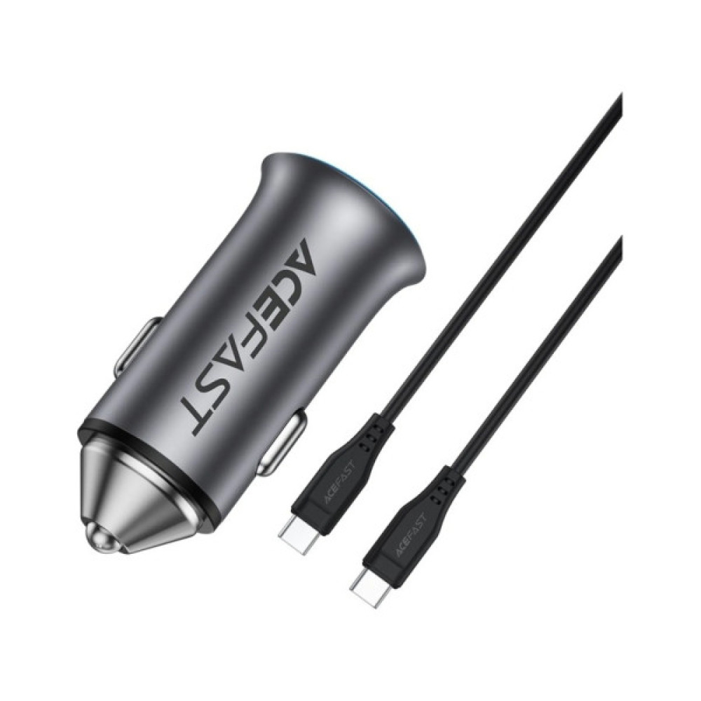 Зарядний пристрій Acefast 1xUSB-C PD95W + 1xUSB gray (6974316285304)