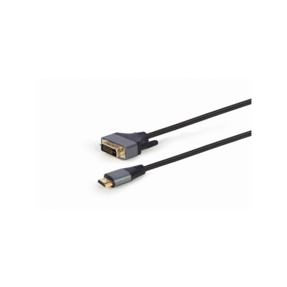 Кабель мультимедійний HDMI M to DVI M 1.8m 4K 30Hz 18+1pin Cablexpert (CC-HDMI-DVI-4K-6)