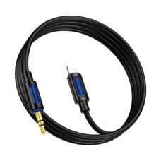 Кабель мультимедійний Lightning to 3.5mm M 1.0m silicone black BOROFONE (6941991114397)