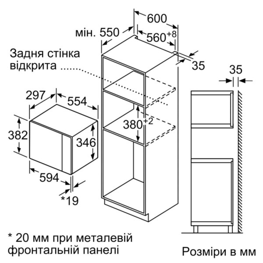 Мікрохвильова піч Bosch BFL 524 MW2 (BFL524MW2)