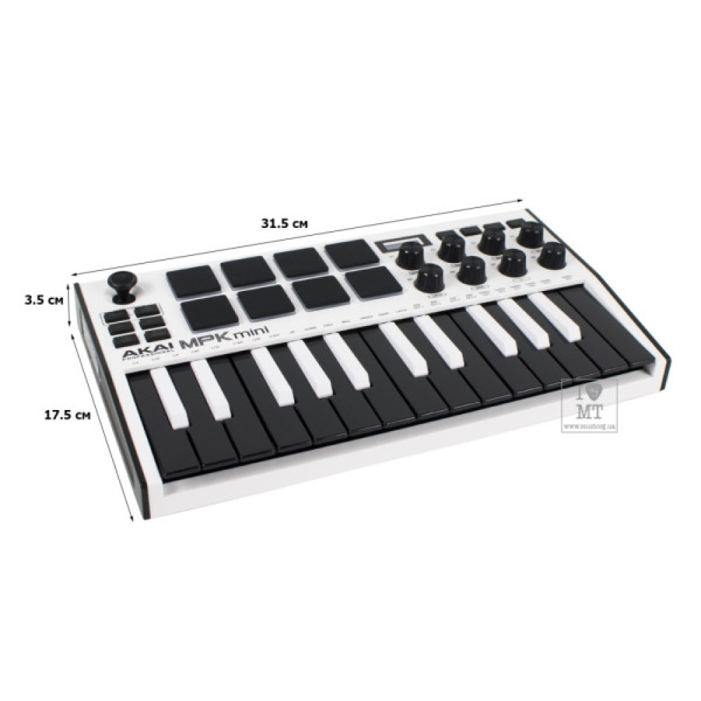 MIDI-клавіатура Akai MPK MINI MK3 White (230878)