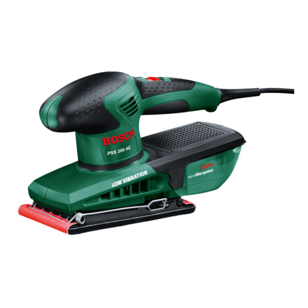 Шліфмашина вібраційна Bosch PSS 200 AC 200Вт платформа 93x230 24000кол·хв 1.6кг