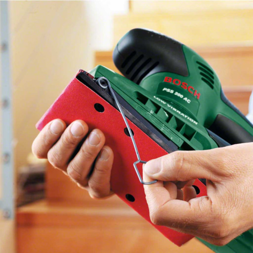 Шліфмашина вібраційна Bosch PSS 200 AC 200Вт платформа 93x230 24000кол·хв 1.6кг