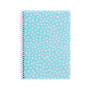 Блокнот Axent на спіралі А5 80 аркушів, клітинка, пластикова обкладинка, блакитний (8462-2-A)