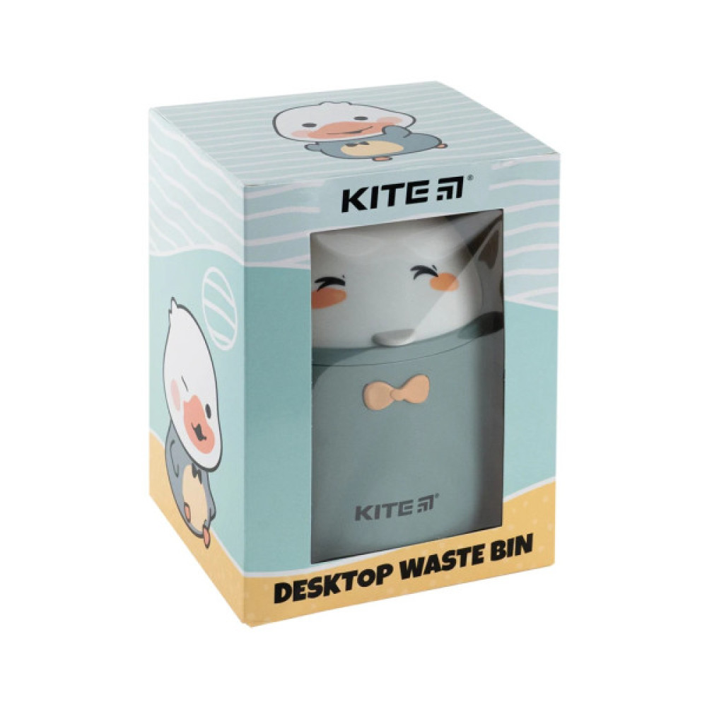 Кошик для паперів Kite Настільний контейнер для сміття, сіро-зелений (K24-010-1)