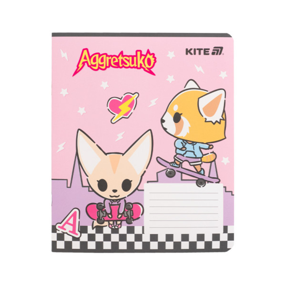 Зошит Kite Aggretsuko, 18 аркушів, клітинка (AR25-236)