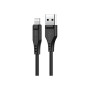 Дата кабель USB 2.0 AM to Lightning 1.2m 2.4A TPE C3-02 Black Acefast (6974316280828)