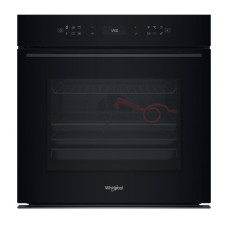 Духова шафа Whirlpool електрична, 73л, A+, дисплей, конвекція, піроліз, телескопічні напрямні, чорний