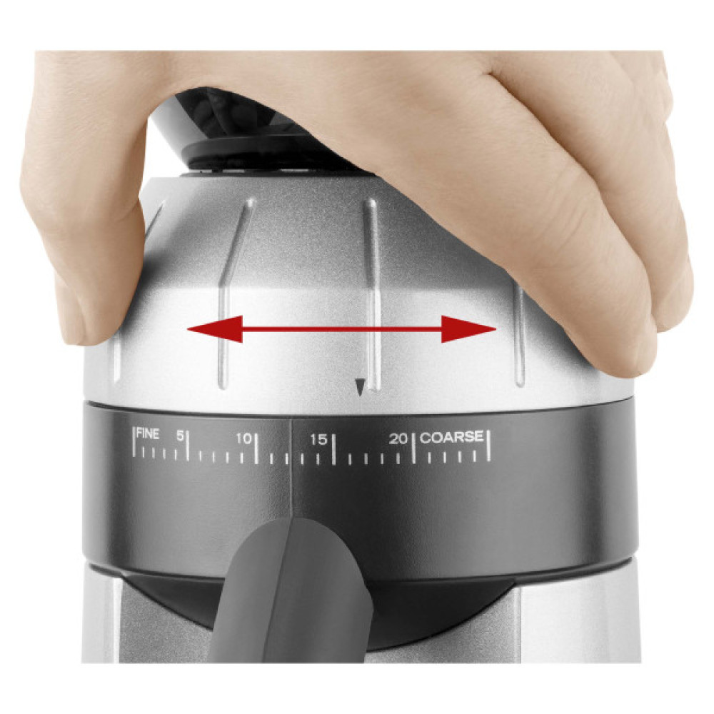 Кавомолка Catler жорнова, 150Вт, об'єм зерен-250г, 25 ступ.помолу, метал, сріблястий