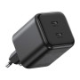 Зарядний пристрій Ugreen X526 2xUSB-C PD45W GaN black (65058)