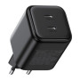Зарядний пристрій Ugreen X526 2xUSB-C PD45W GaN black (65058)