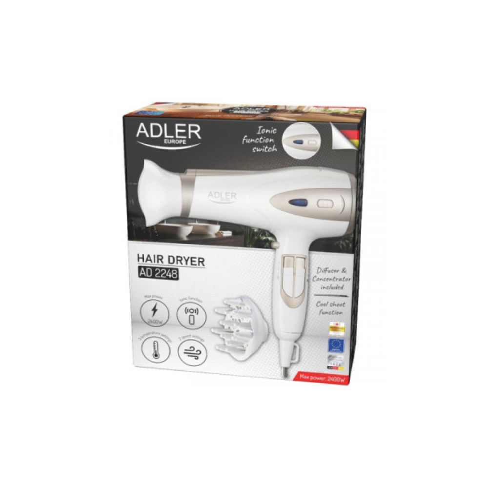Фен Adler AD 2248 white (AD2248W)