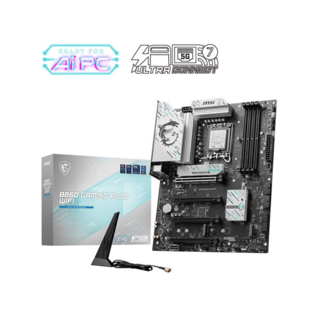 Материнcька плата MSI B860 GAMING PLUS WIFI s1851 B860 4xDDR5 M.2 HDMI DP WiFi BT ATX