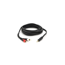 Кабель мультимедійний 3.5mm M to 2xRCA M 3.0m black Voltronic (YT-3.5(M)/2хRCA(M)-3.0PCu)