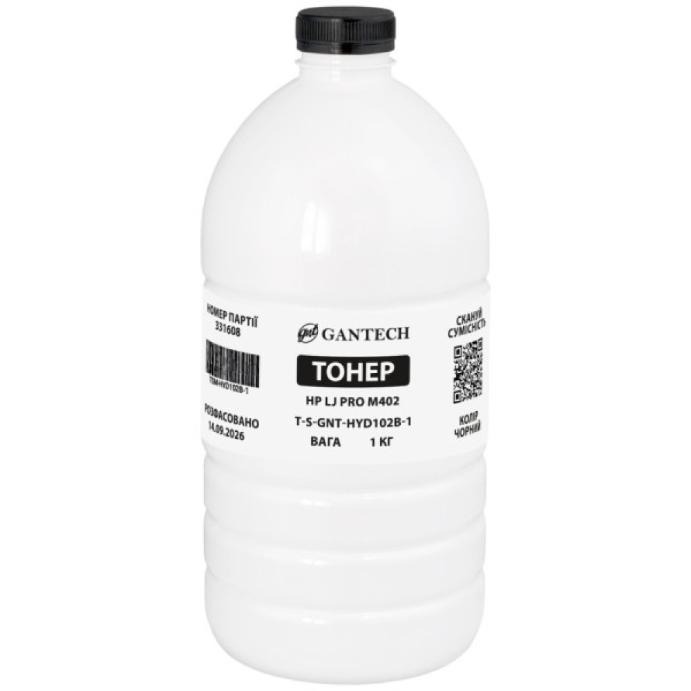 Тонер HP LJ Pro M402 bottle, 1kg Gantech (TSM-HYD102B-1)