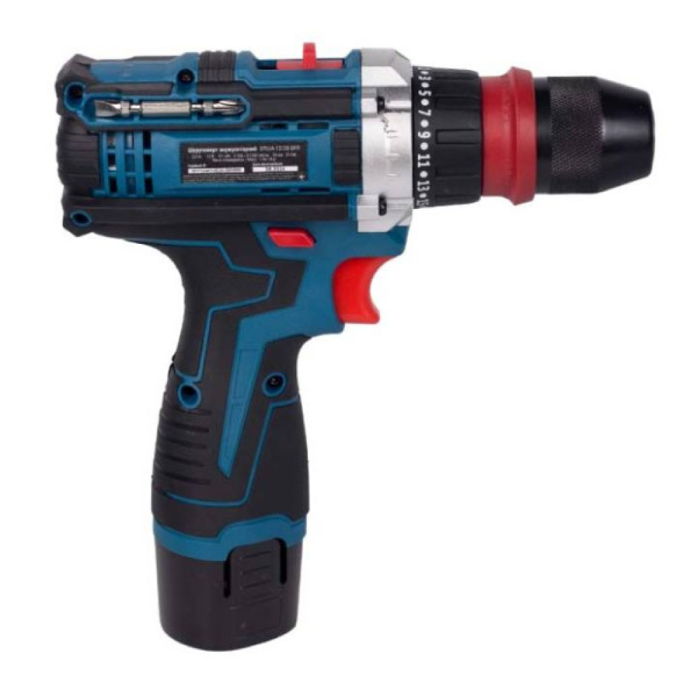 Шурупокрут-дриль акумуляторний Зеніт Профі ЗПША-12/20 DFR 12В 2х2А·год 25Нм 350·1500об/хв 1кг