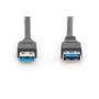 Дата кабель USB 2.0 AM/AF 1.8m black Digitus (AK-300203-018-S)