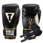 Боксерські рукавички Title Boxeo Mexican Leather Quatro Black/White 14 oz (BATGE4 14 oz BK/WH)
