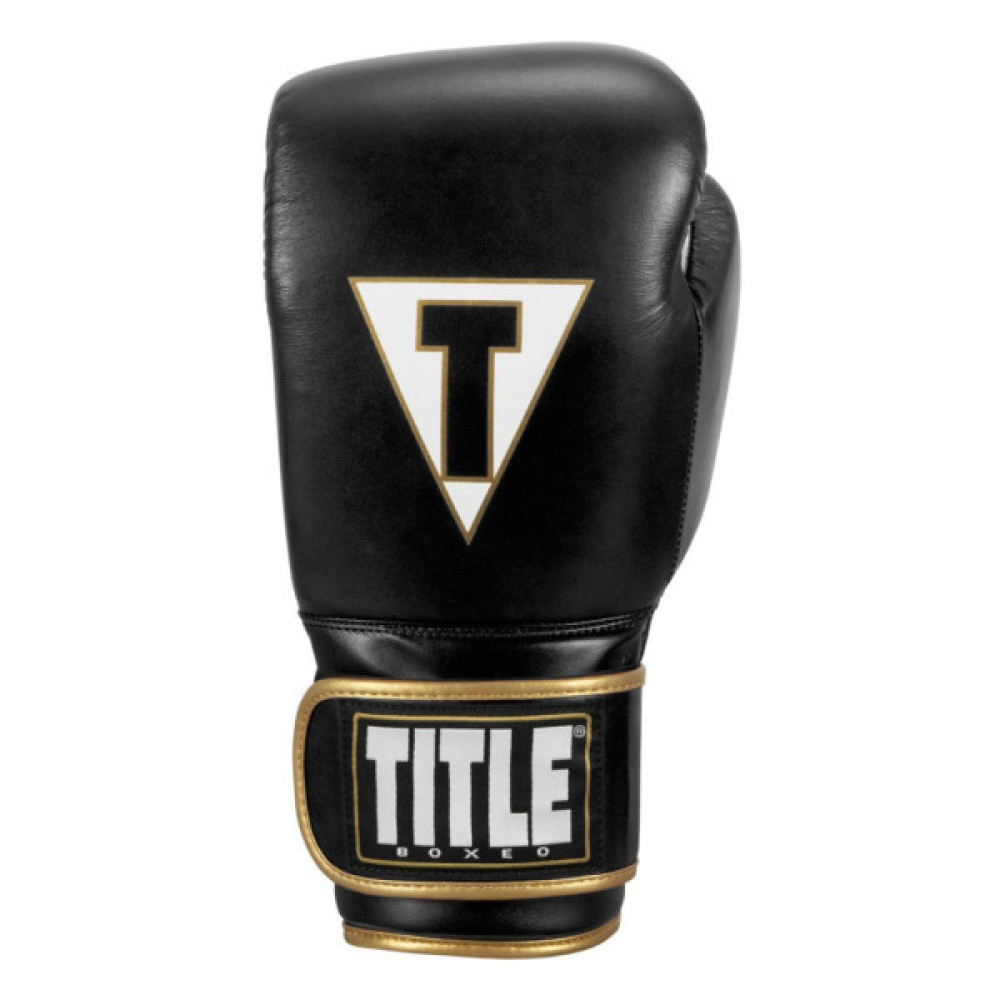 Боксерські рукавички Title Boxeo Mexican Leather Quatro Black/White 14 oz (BATGE4 14 oz BK/WH)