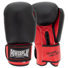 Боксерські рукавички PowerPlay 3004 Classic Чорно-Червоні 14 унцій (PP_3004_14oz_Bl/Red)