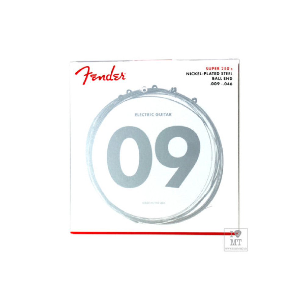 Струни для гітари Fender 250LR Nickel-Plated Steel Guitar Strings (09-46) (A009835)