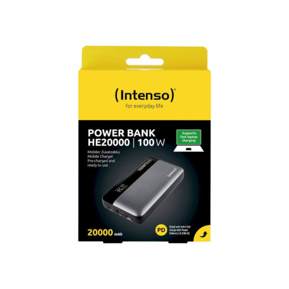 Батарея універсальна Intenso HE20000 20000mAh PD/3.0/100W (7350050)