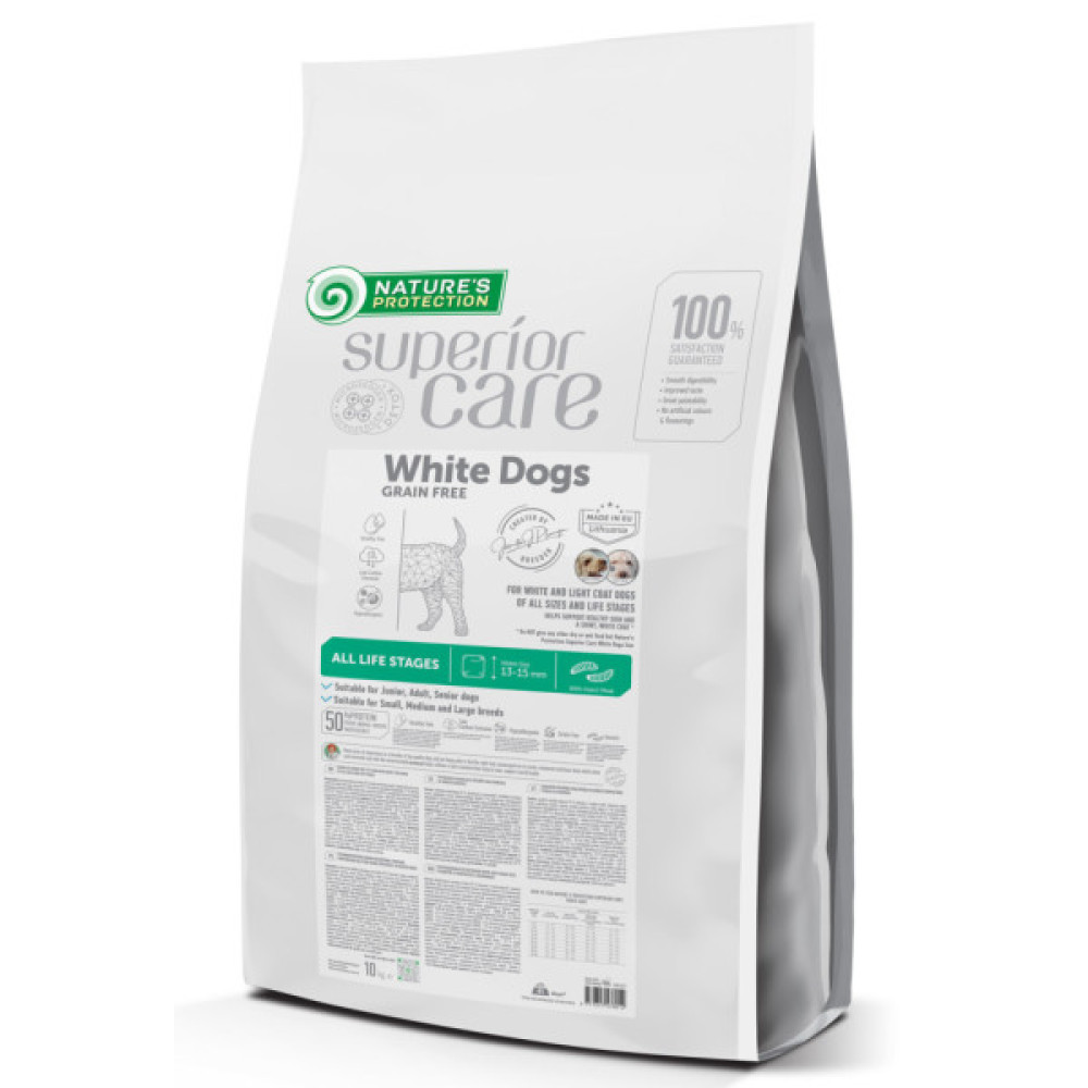 Сухий корм для собак Nature's Protection Superior Care White Dogs Grain Free Insect All Sizes and Life Stages 10 кг (NPSC47601)