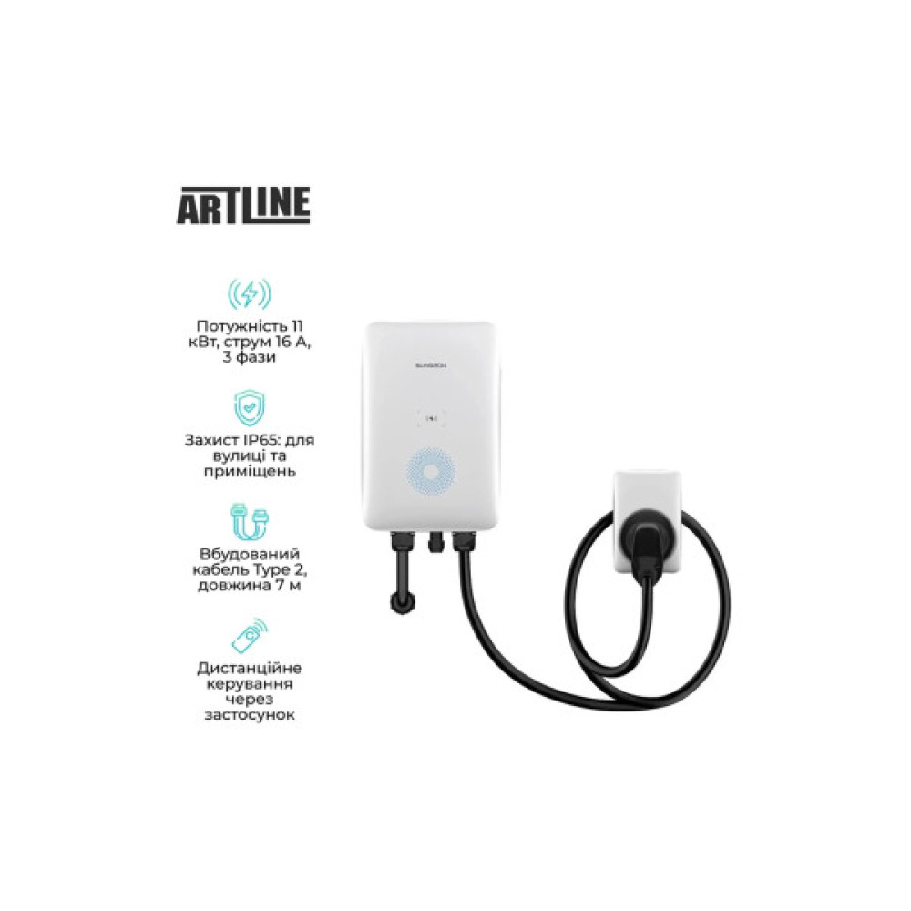 Зарядна станція для електромобілів Sungrow Type2 11kW 16A 3-P (AC011E-01) Зарядна станція для електромобілів Sungrow Type2 11kW 16A 3-P (AC011E-01)