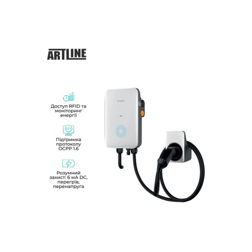 Зарядна станція для електромобілів Sungrow Type2 11kW 16A 3-P (AC011E-01) Зарядна станція для електромобілів Sungrow Type2 11kW 16A 3-P (AC011E-01)