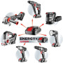Шурупокрут-дриль акумуляторний GRAPHITE Energy+ 18В 2х2.0А·год 44Нм 0-1250об/хв набір 109шт приладдя кейс 7.35кг