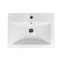 Раковина, умивальник Adamant CERS, штучний камінь, прямокут., з отвором для змішувача, з отвором для переливу, 495x390x158мм, накладний, білий
