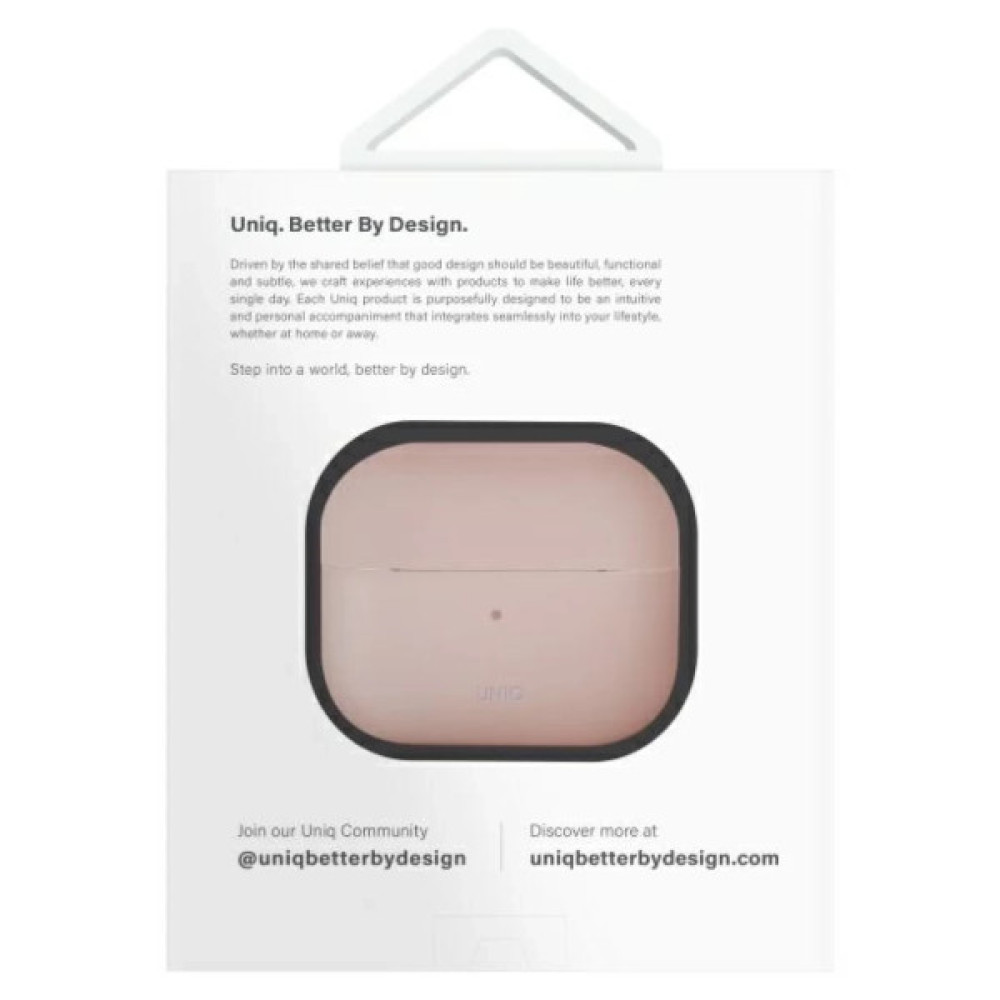 Чохол для навушників Uniq Lino AirPods 4 Silicone Pink Blush (8886463691380)