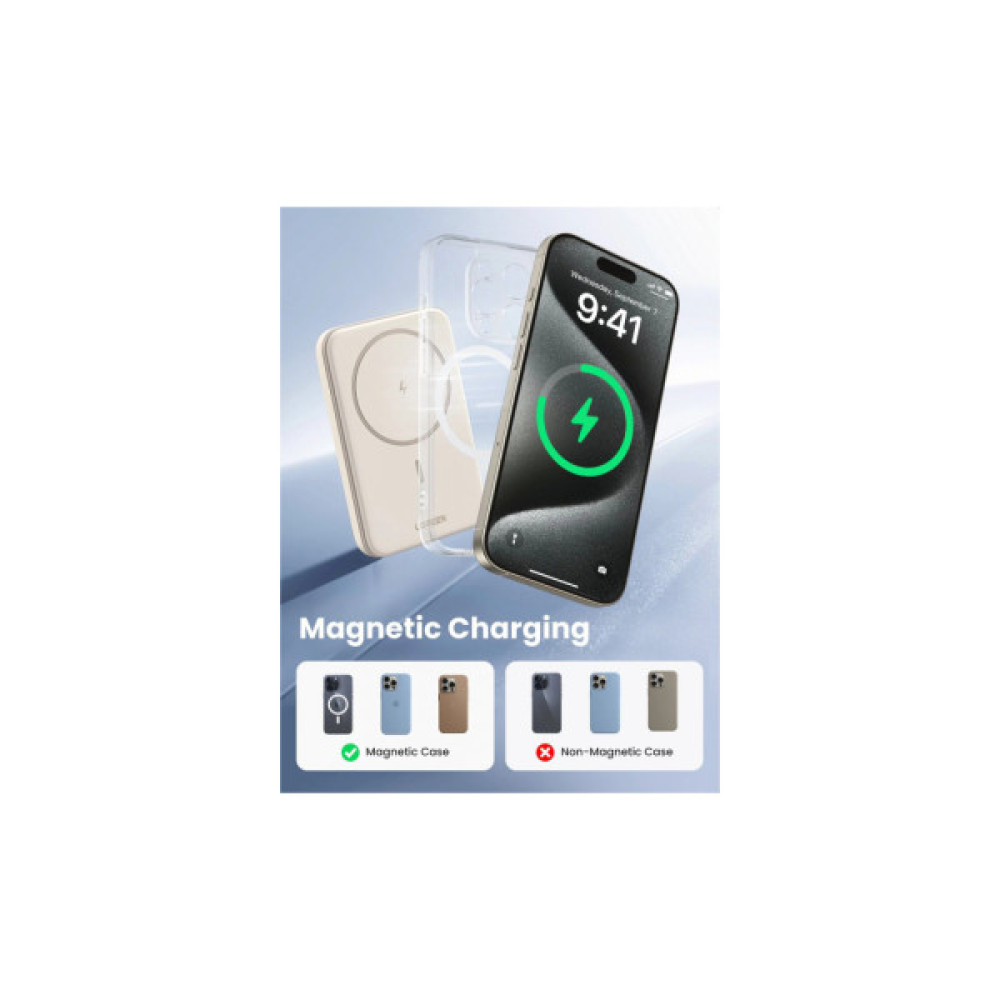 Батарея універсальна Ugreen 5000 mAh 15W Magnetic Wireless USB-C In/Out (PB560) (25207)