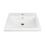 Раковина, умивальник Adamant CERS, штучний камінь, прямокут., з отвором для змішувача, з отвором для переливу, 595x450x158мм, накладний, білий