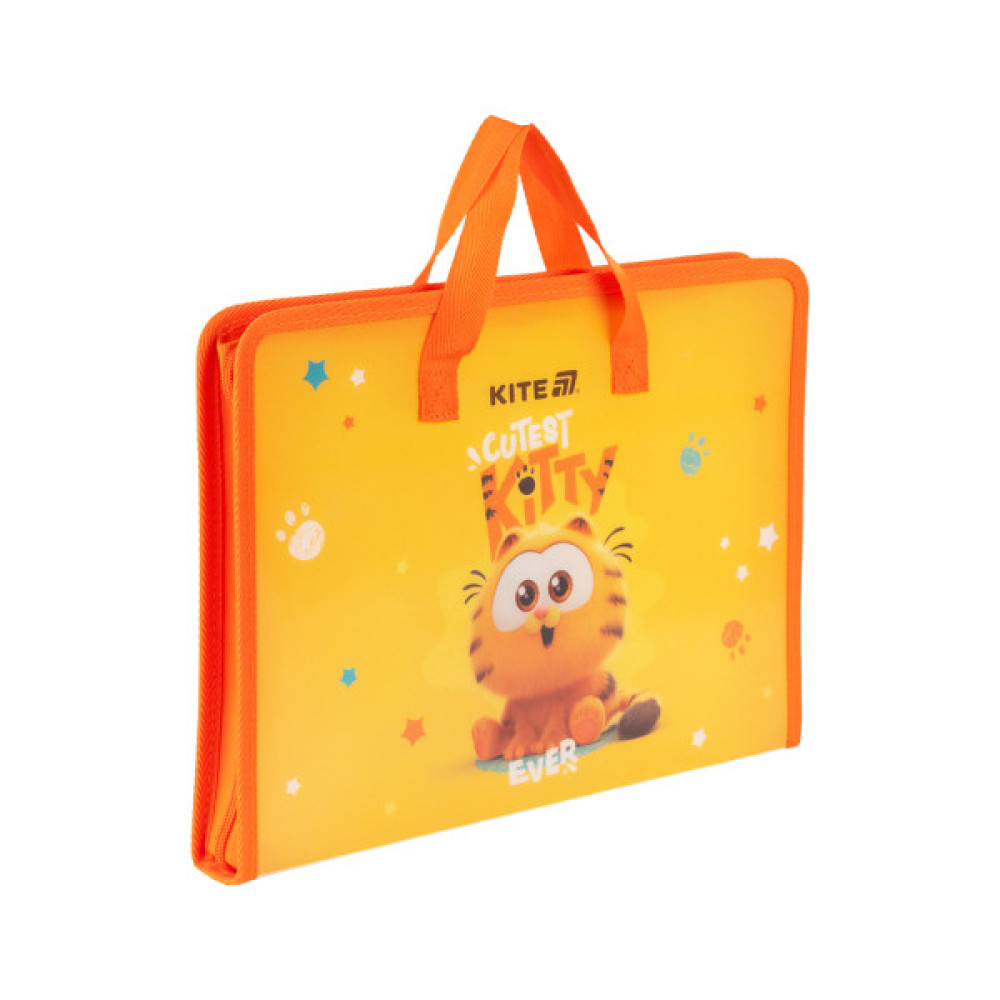 Папка - портфель Kite на блискавці A4 Garfield, 1 відділення (GF25-202)