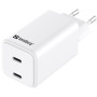 Зарядний пристрій Sandberg 2xUSB 65W (2xUSB-C) Gan III (441-56) Зарядний пристрій Sandberg 2xUSB 65W (2xUSB-C) Gan III (441-56)