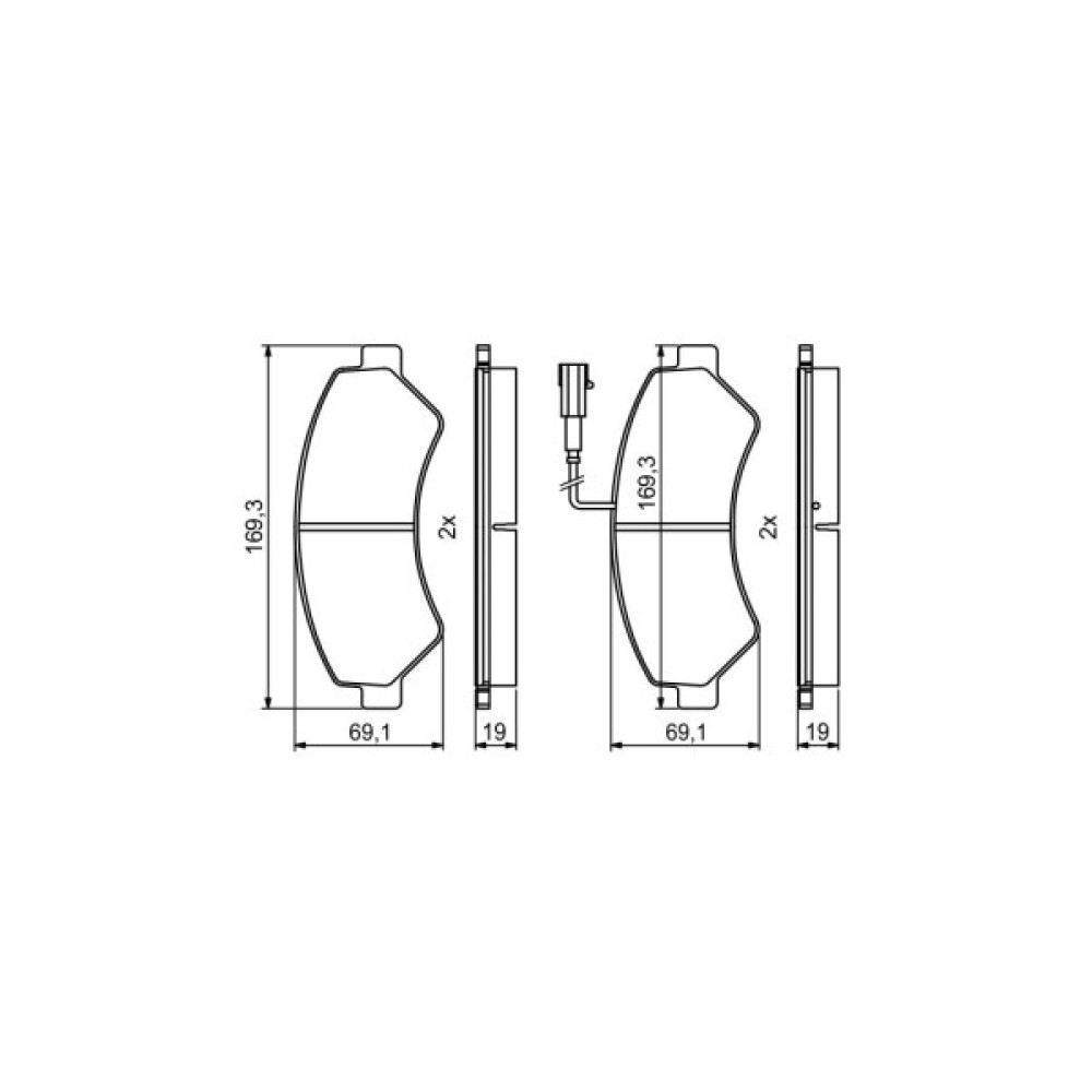 Гальмівні колодки Bosch 0986494799 Гальмівні колодки Bosch 0986494799