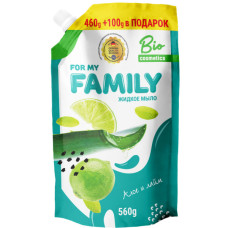 Рідке мило For My Family Алое та лайм 560 г (4260637721792) Рідке мило For My Family Алое та лайм 560 г (4260637721792)