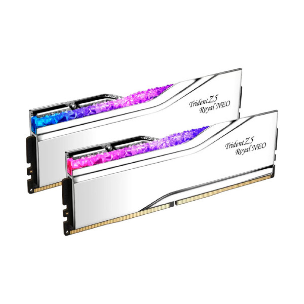 Модуль пам'яті для комп'ютера DDR5 32GB (2x16GB) 6000 MHz Trident Z5 Royal Silver G.Skill (F5-6000J2836G16GX2-TR5S)