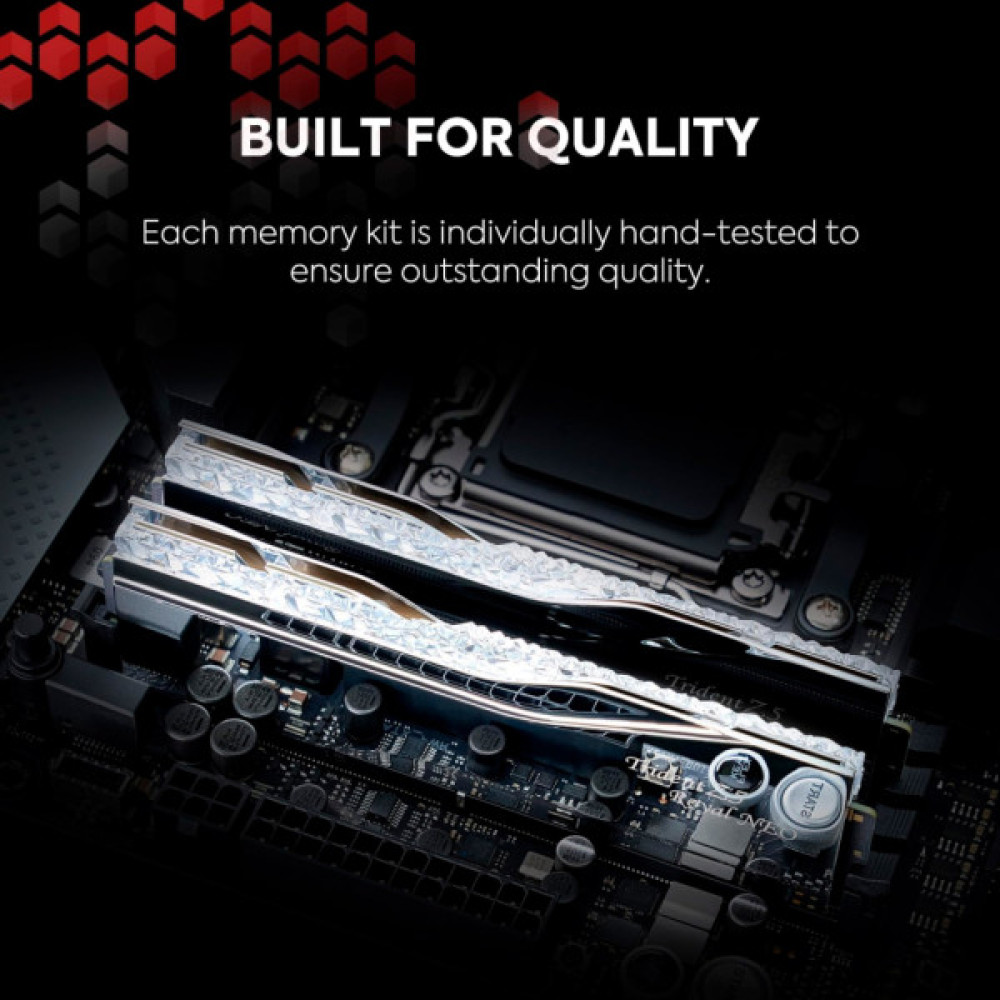 Модуль пам'яті для комп'ютера DDR5 32GB (2x16GB) 6000 MHz Trident Z5 Royal Silver G.Skill (F5-6000J2836G16GX2-TR5S)