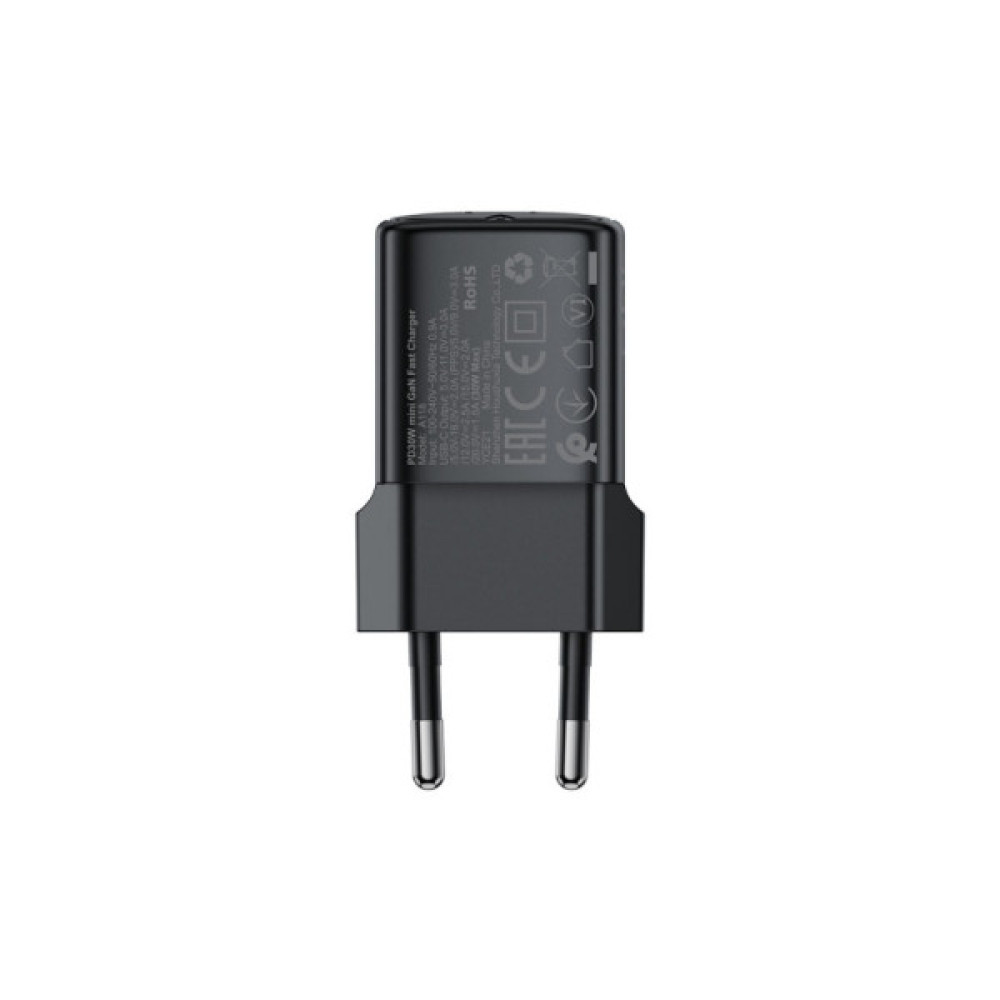 Зарядний пристрій Acefast 1xUSB-C 30W GaN A118 black (6974316284994)