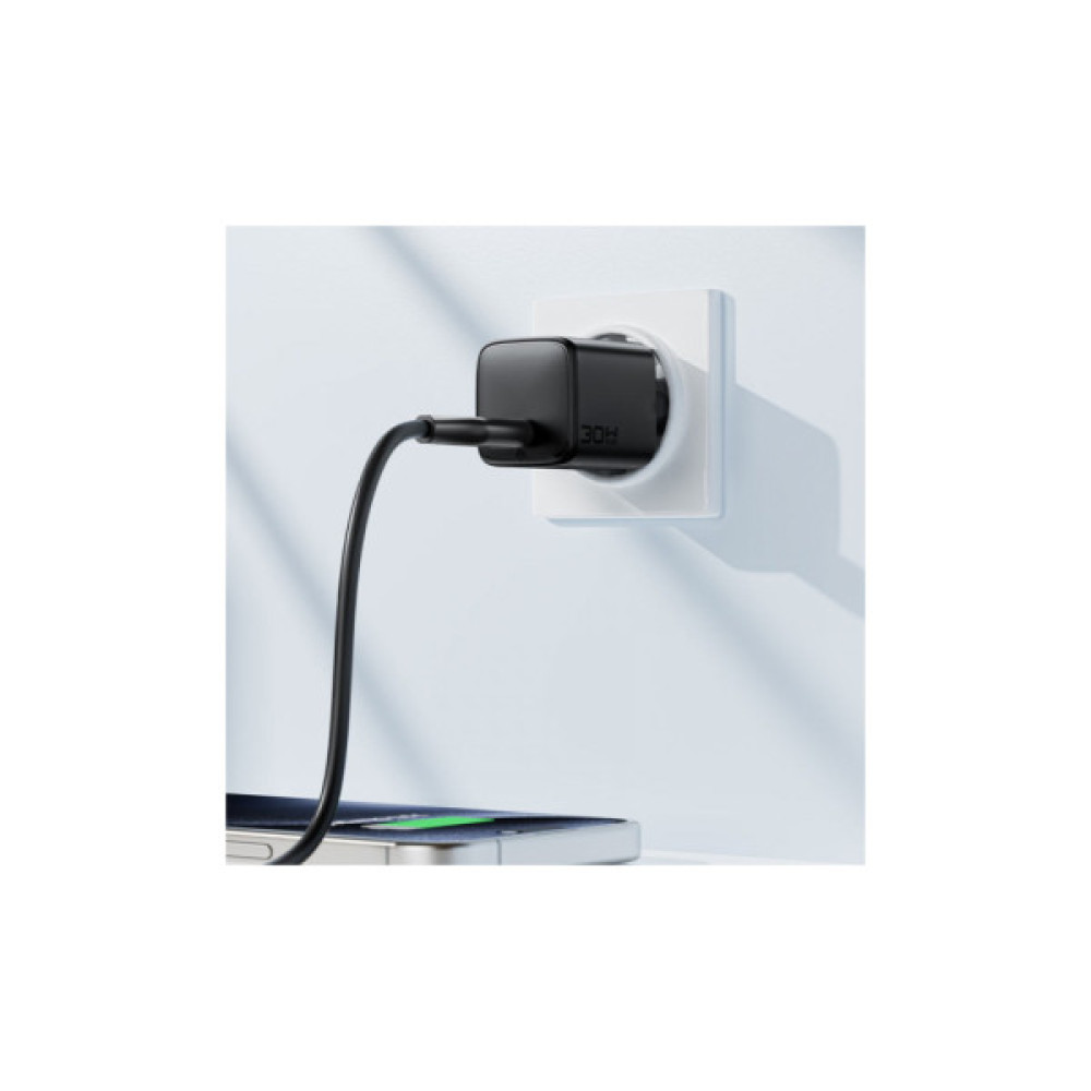 Зарядний пристрій Acefast 1xUSB-C 30W GaN A118 black (6974316284994)