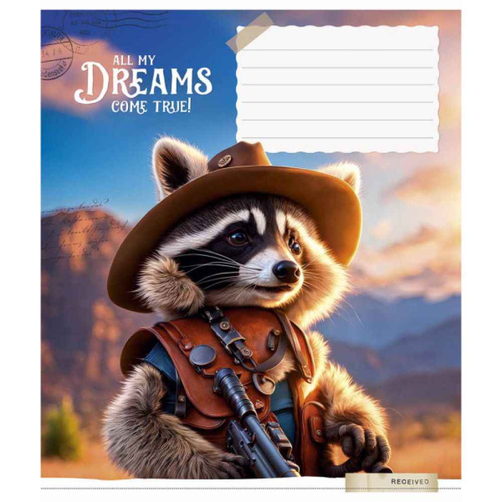 Зошит Школярик Best professions 12 аркушів клітинка (012-3424K)