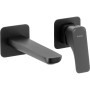 Змішувач для раковини Deante Hiacynt, прихованого монтажу,  довж. виливу - 182мм, , 1важіль, чорний