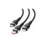 Дата кабель USB 2.0 AM to Lightning + Micro 5P + Type-C 1.2m 66W black Essager (EXCMTL-XJ01)