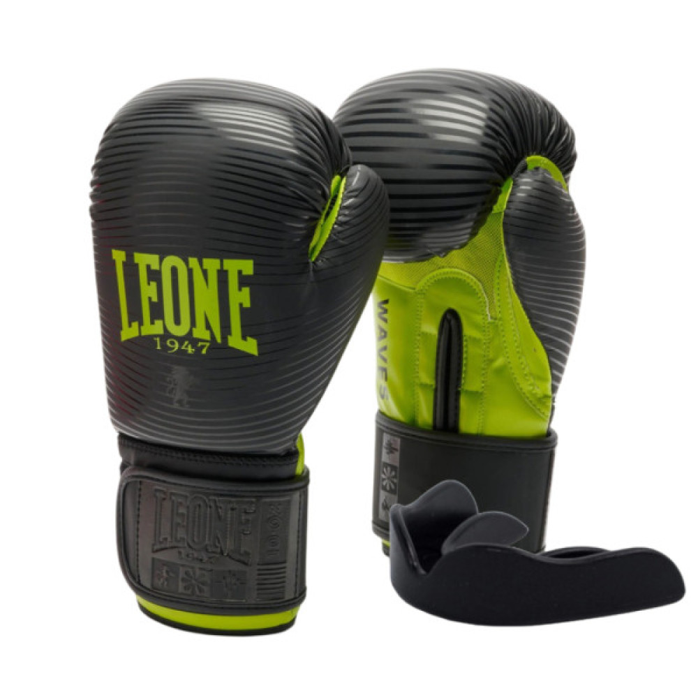 Боксерські рукавички Leone GN313 Waves Black 16 унцій (GN313_Black_16oz)